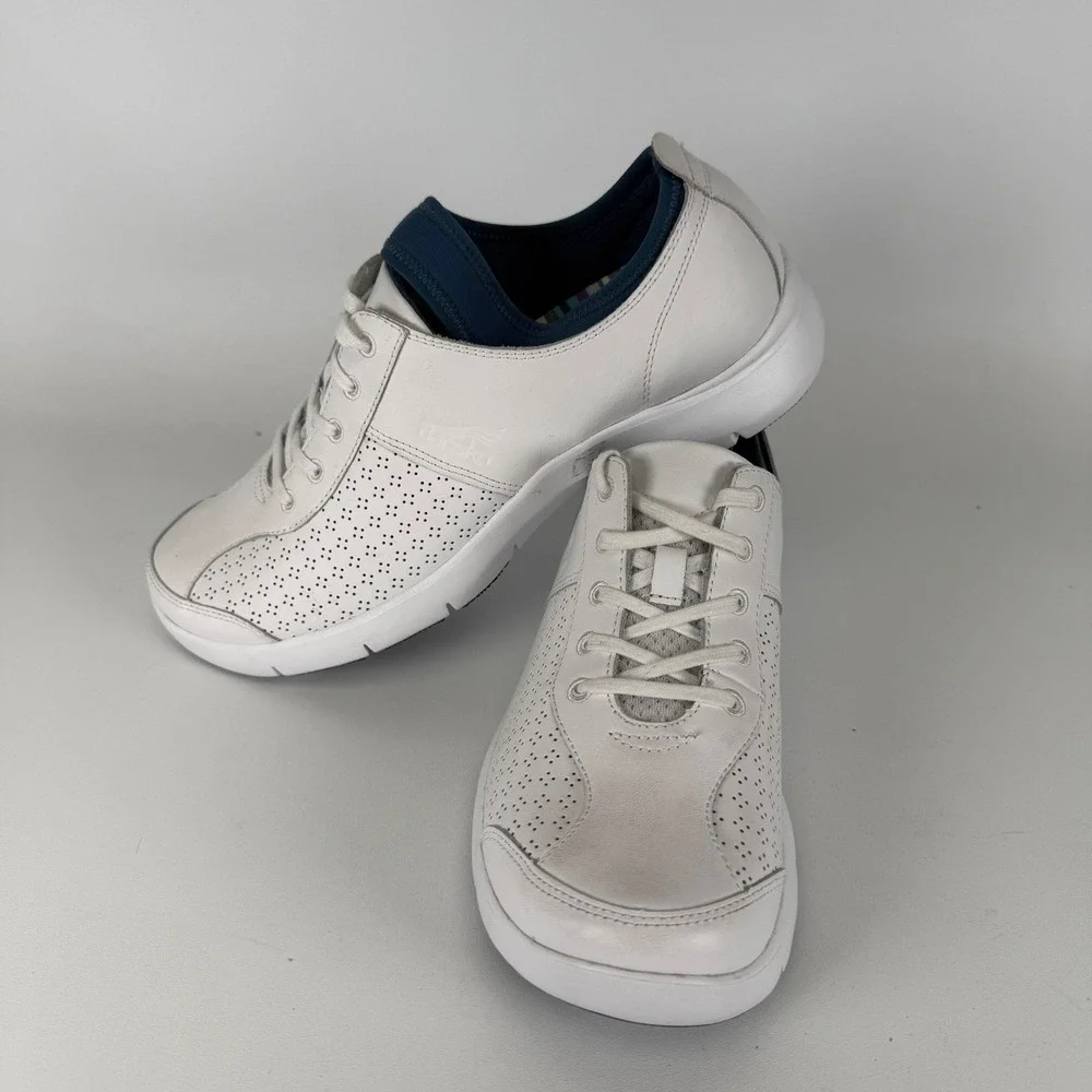Women's Dansko Elise Sneakers White /Blue Size 42
